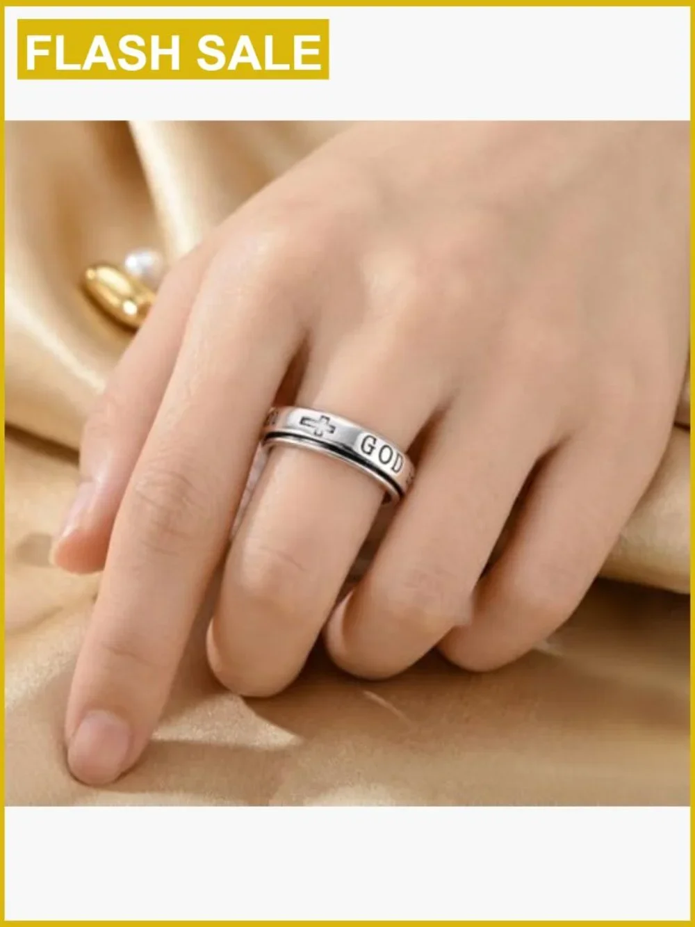 925 Sterling Silver Stackable Ring with Stars and Moon Cubic Zirconia Round